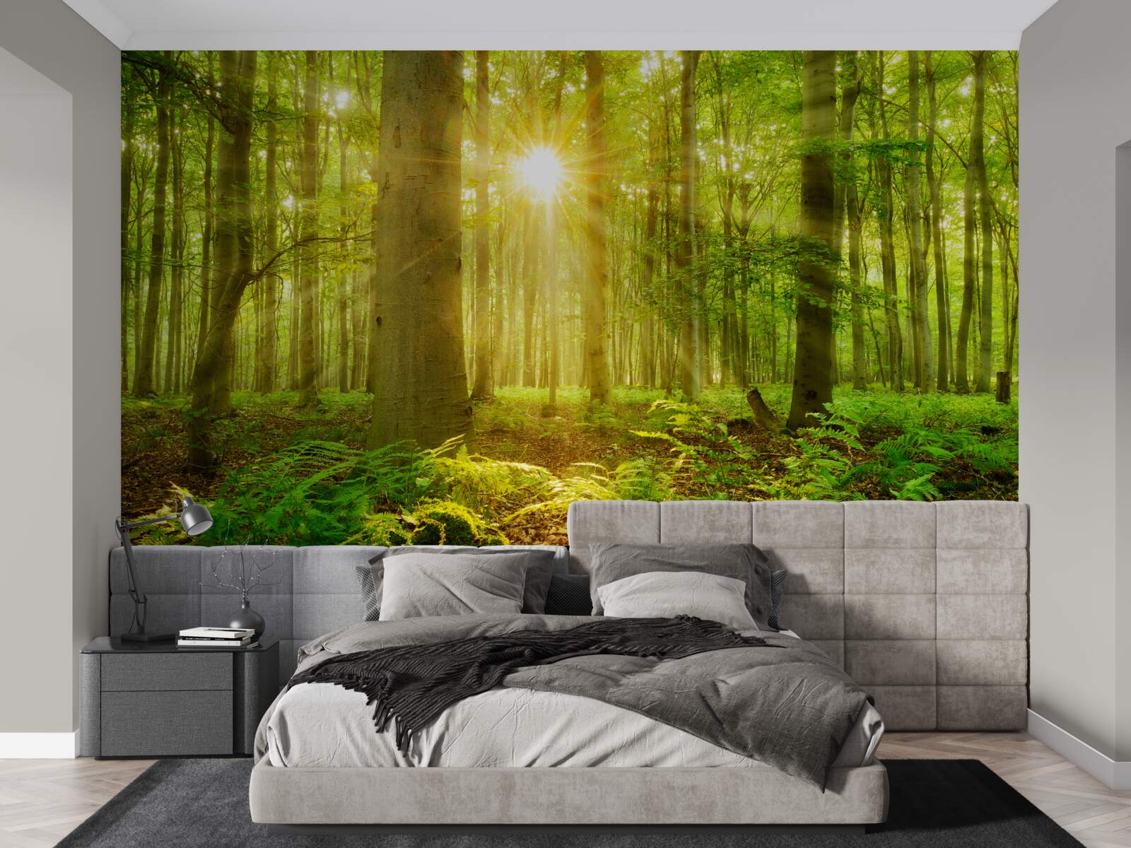 Fototapet pădurea prinde viață în soarele dimineții