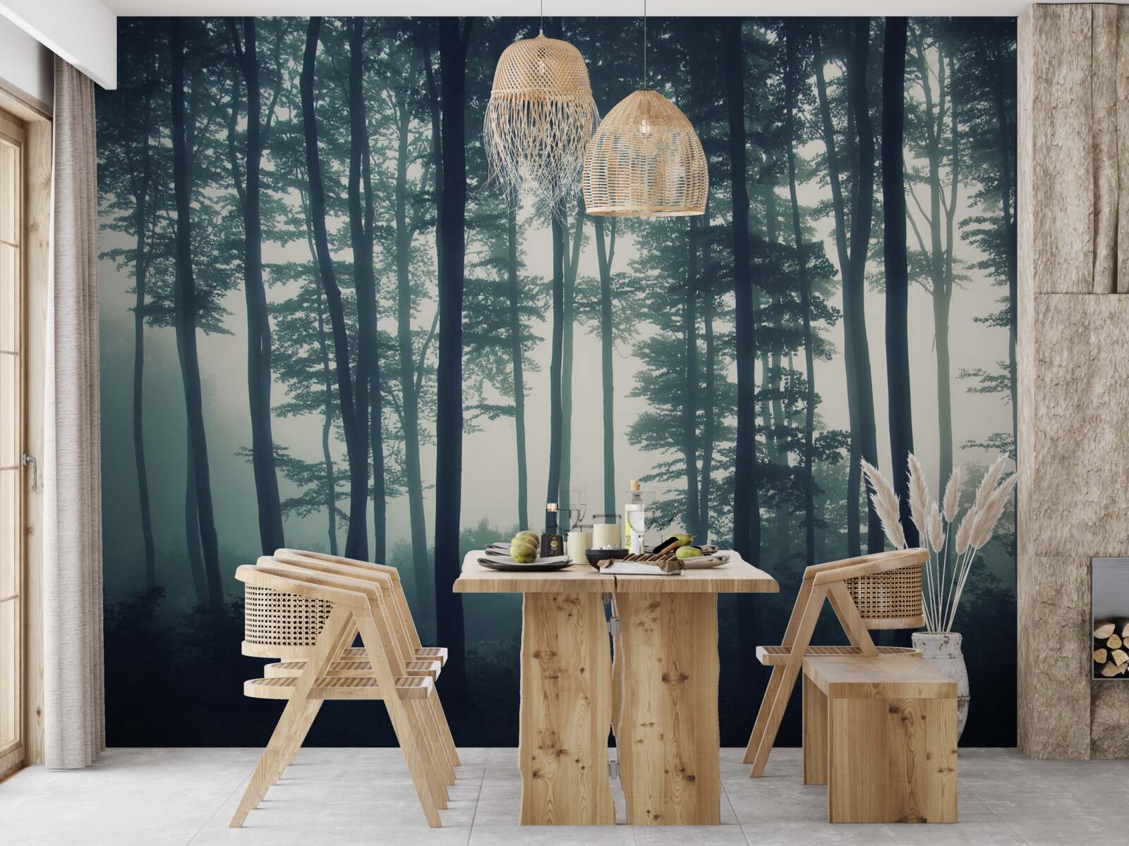 Fototapet zori de ceață în deșert