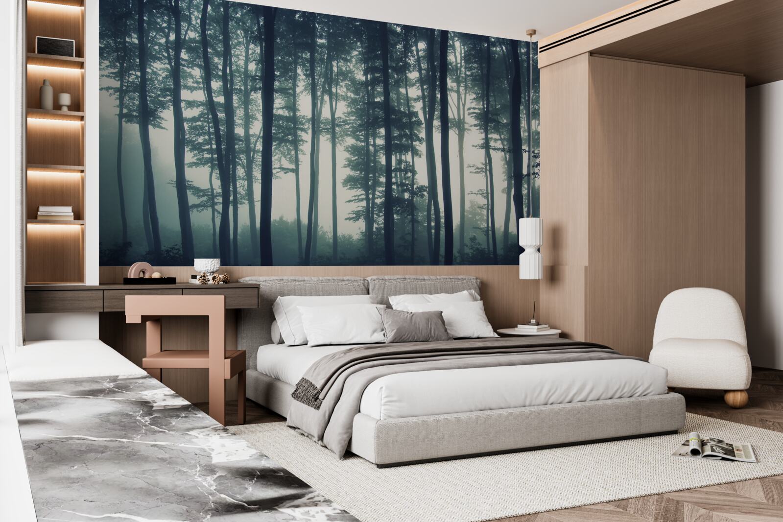 Fototapet zori de ceață în deșert