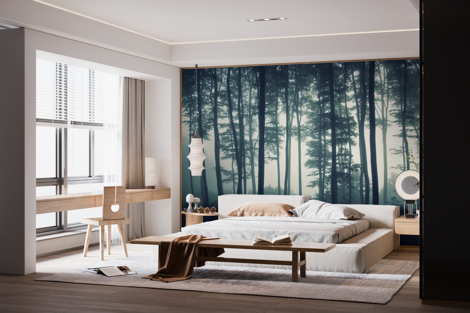 Fototapet zori de ceață în deșert