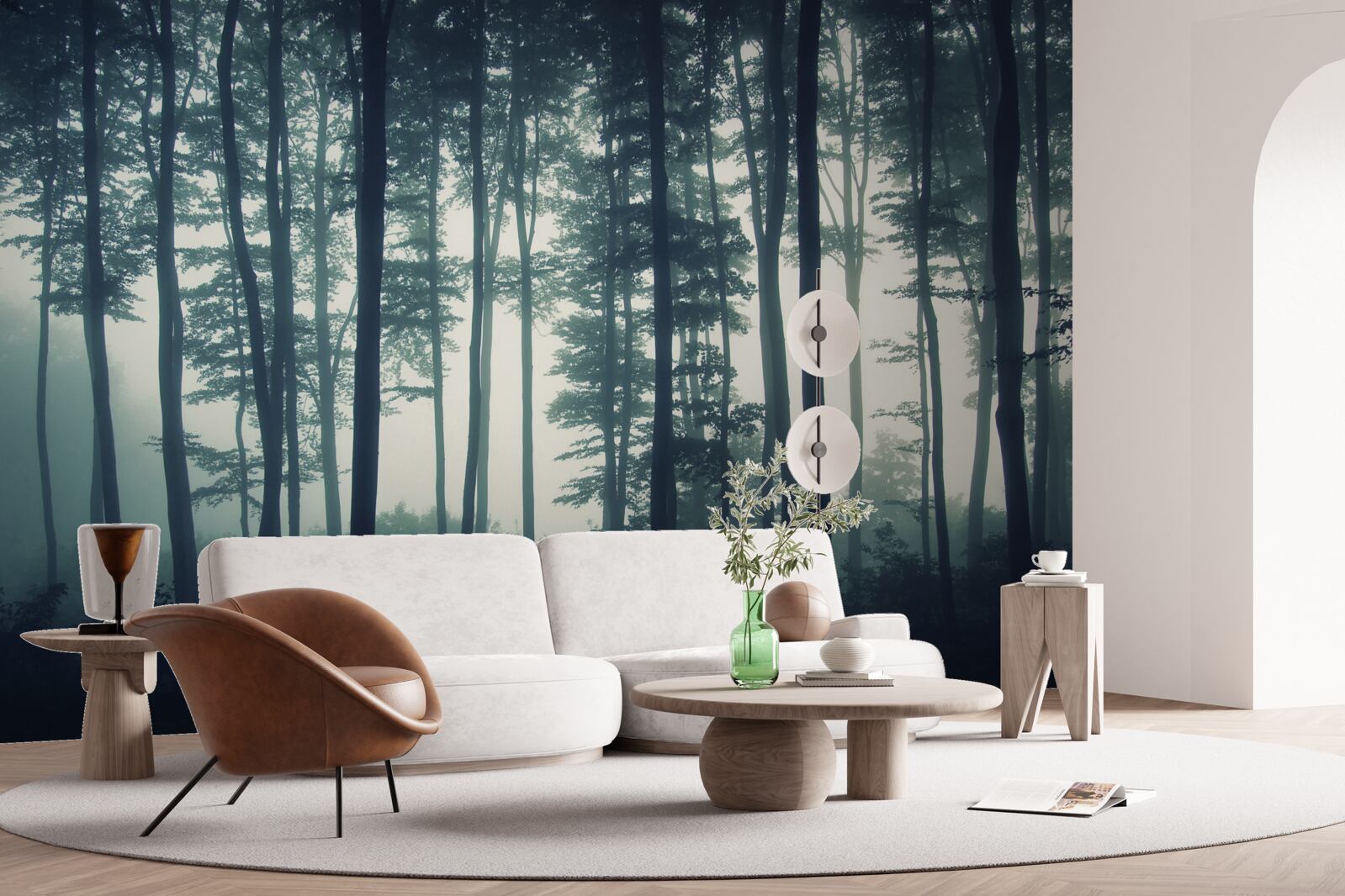 Fototapet zori de ceață în deșert