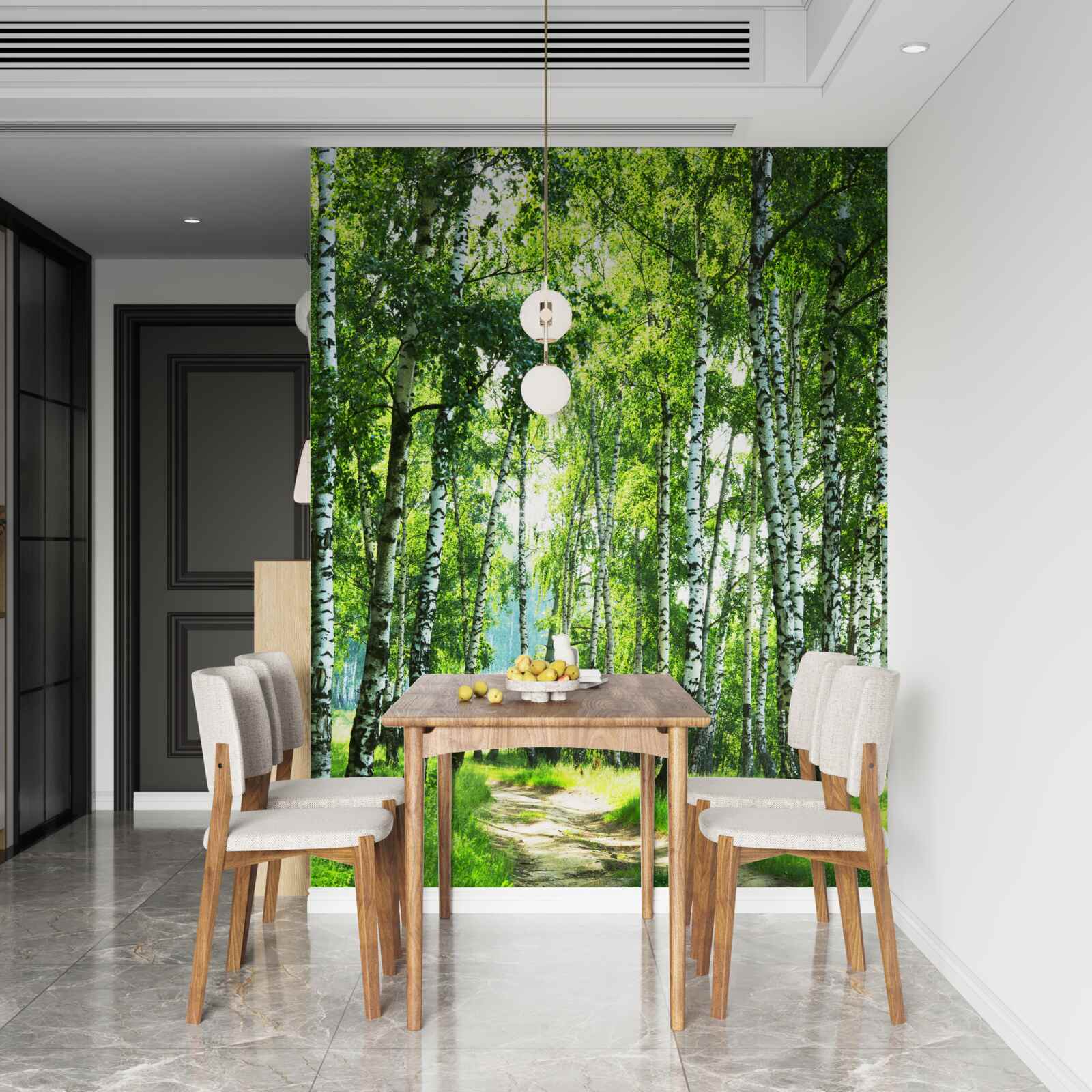 Fototapet excursie de vară cu mesteacăn tropical