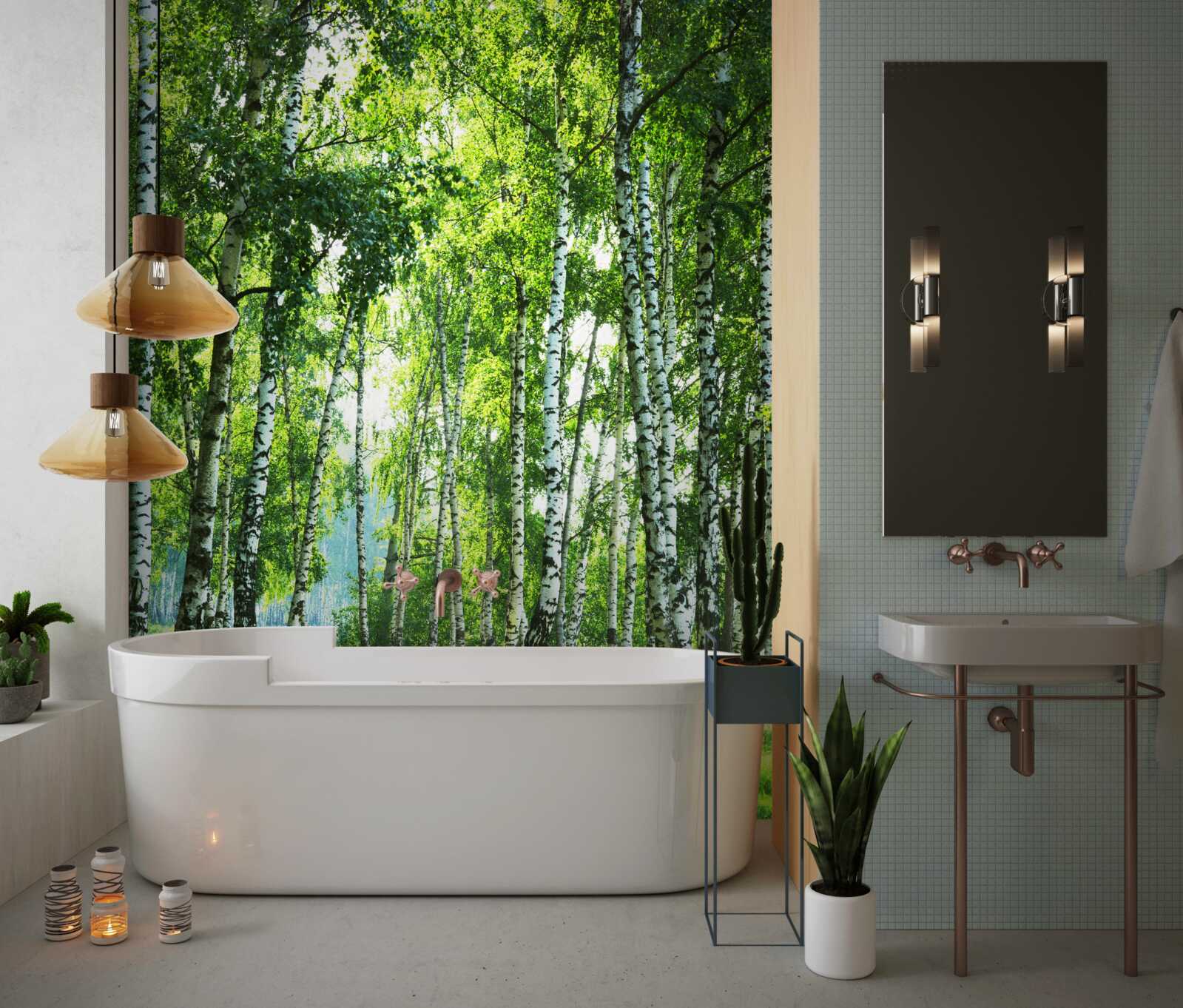 Fototapet excursie de vară cu mesteacăn tropical