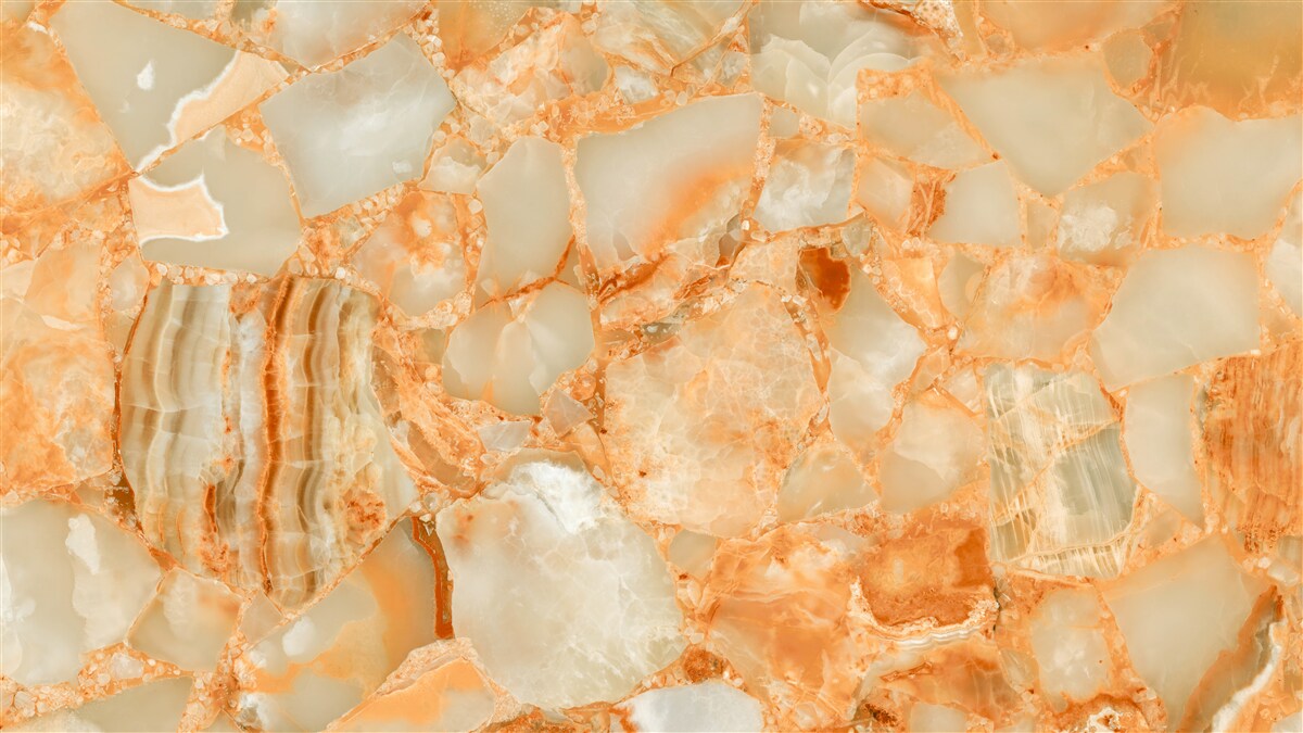 Fototapet nuanțe de chihlimbar în picăturile de pe piatră