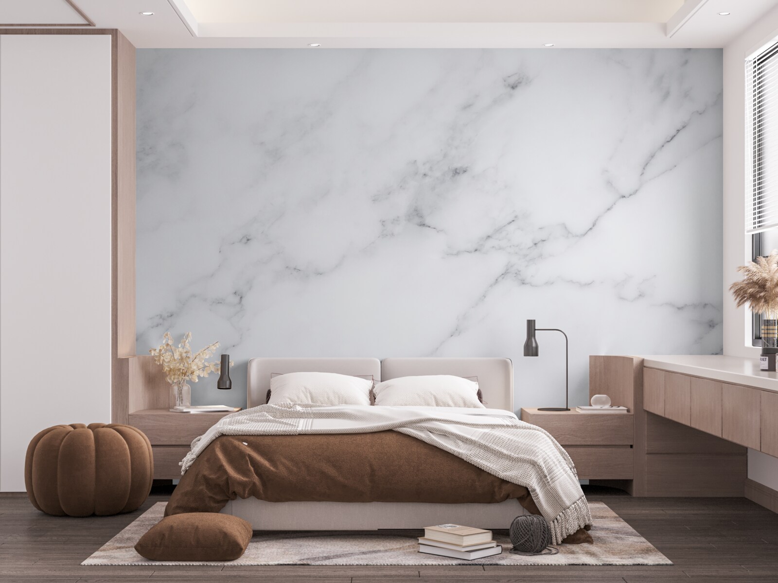 Fototapet Albă ca zăpada și ceață argintie