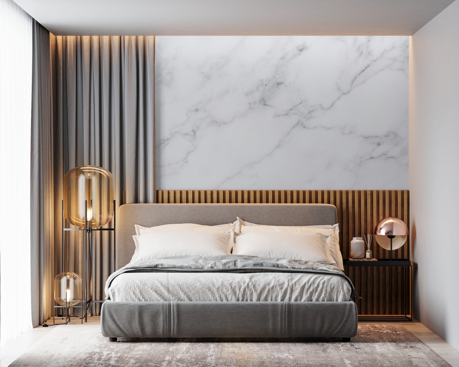 Fototapet Albă ca zăpada și ceață argintie