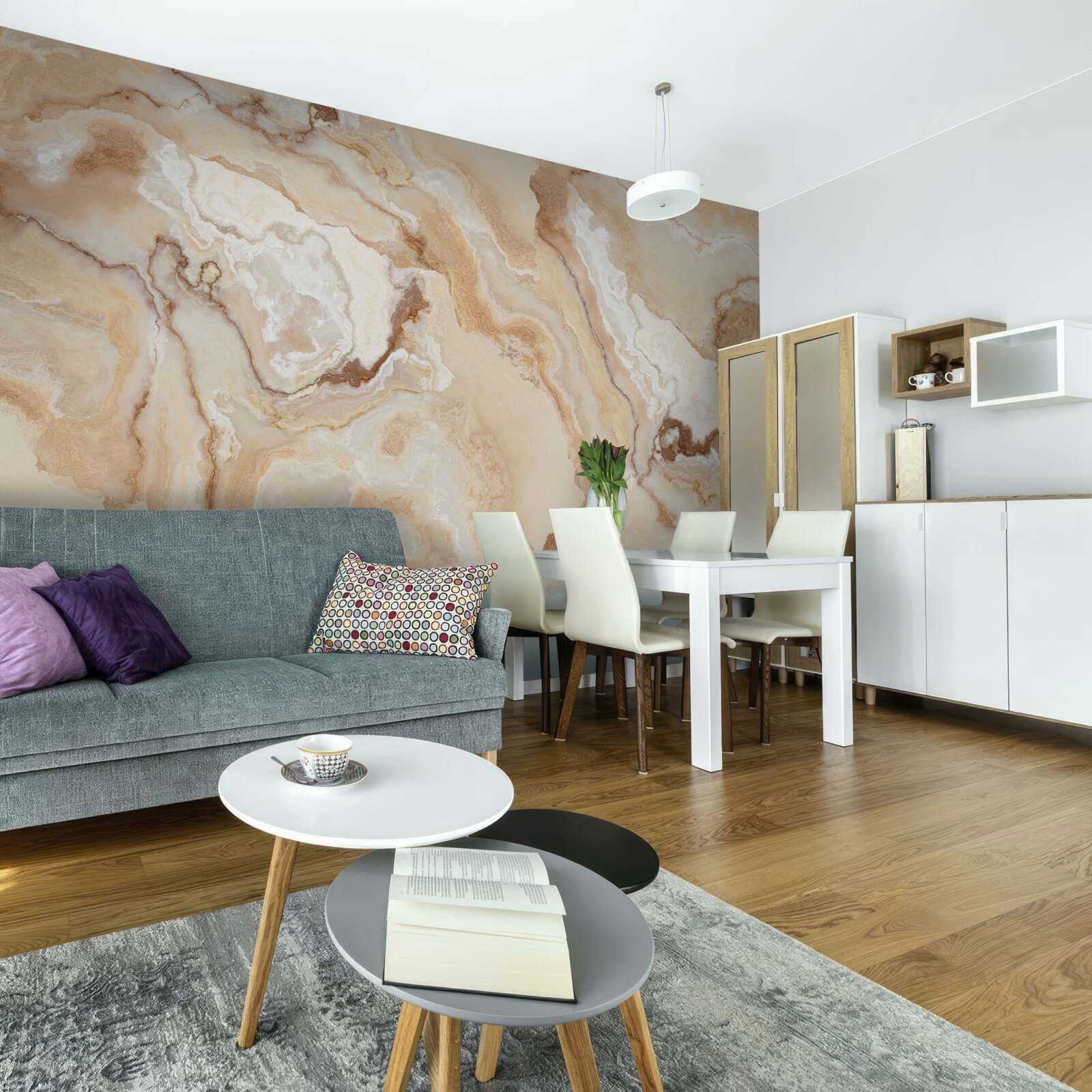 Fototapet onixul se scufunda într-o pată întunecată