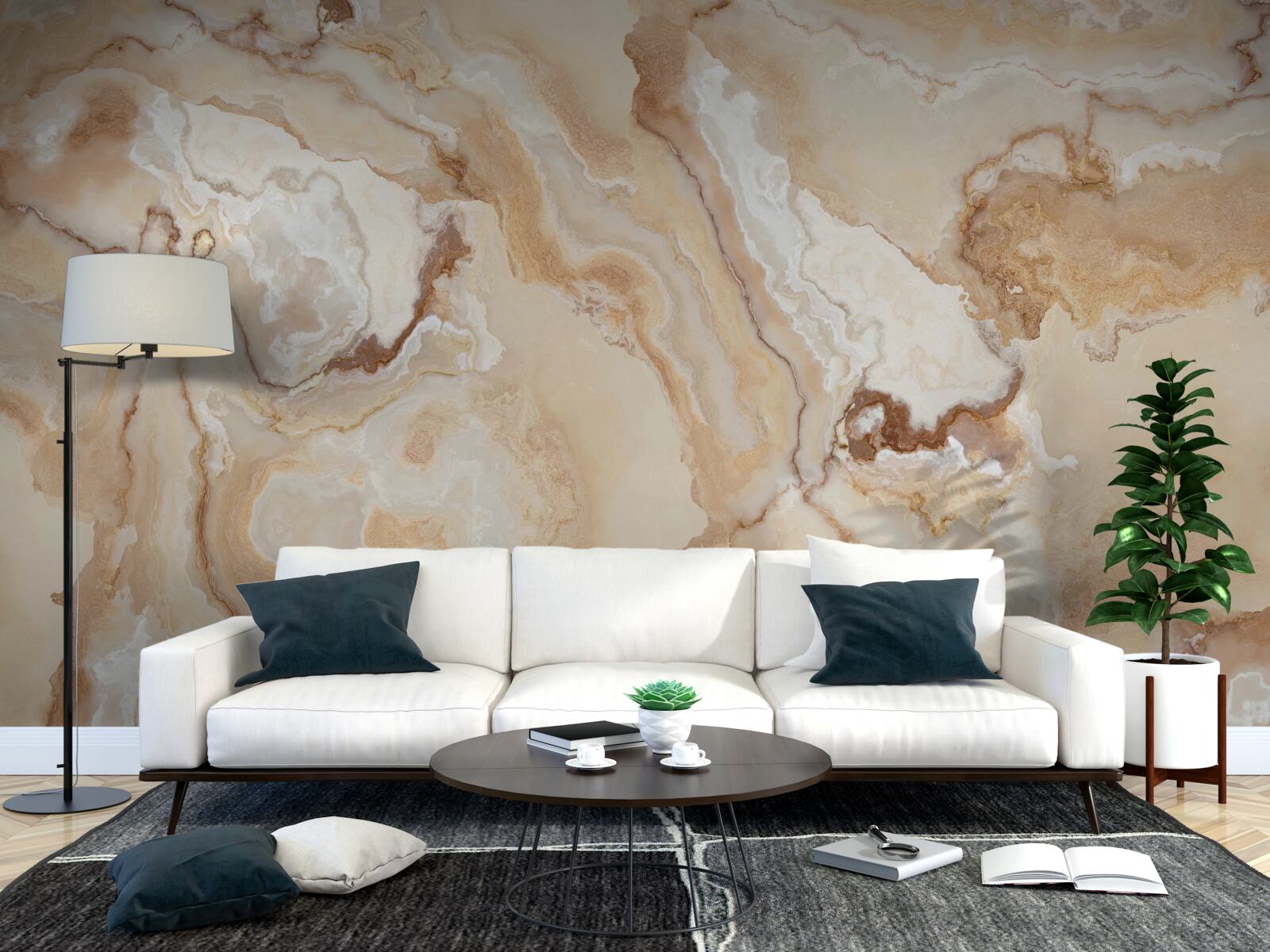 Fototapet onixul se scufunda într-o pată întunecată