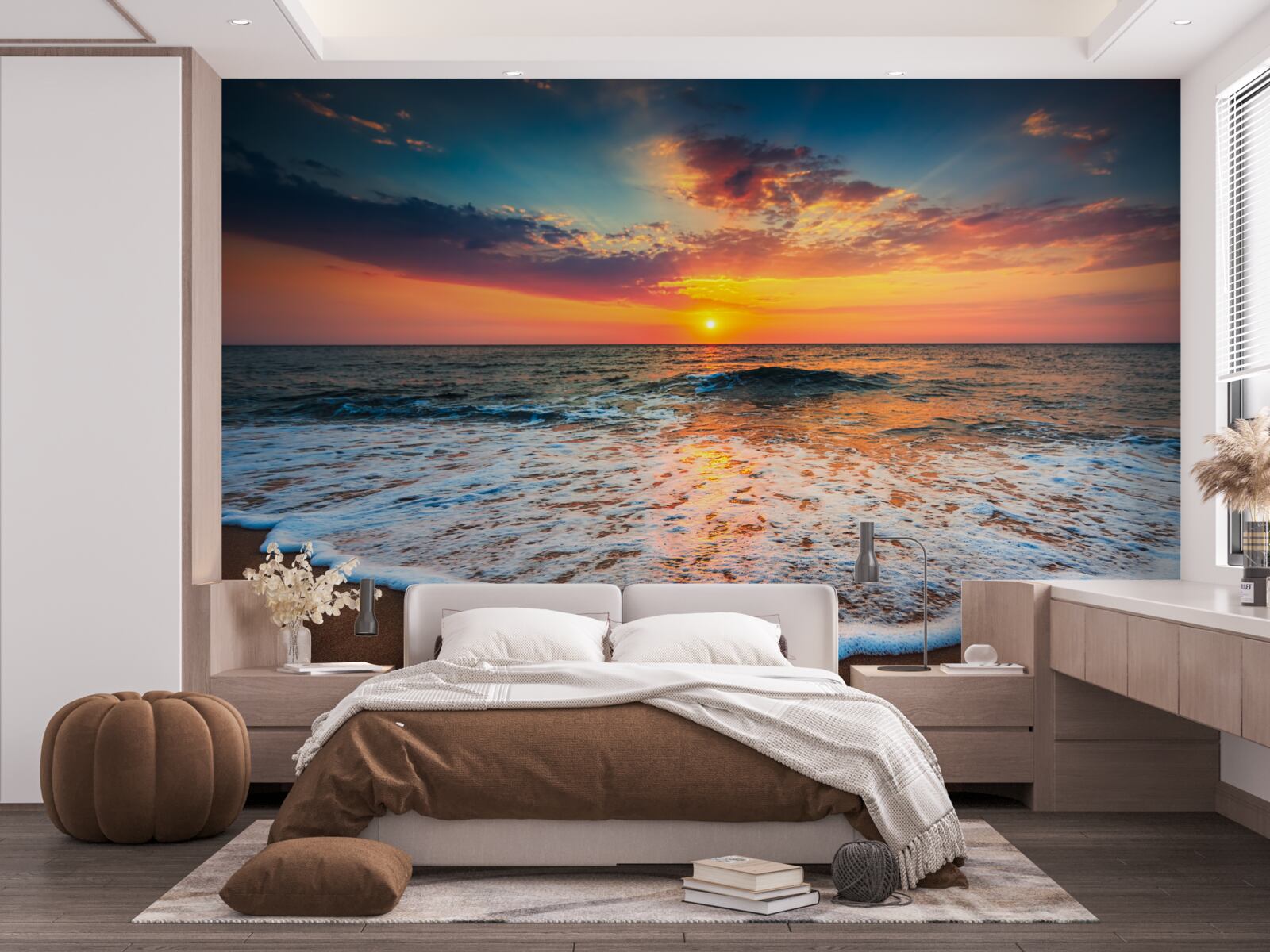 Fototapet ascensiunea fascinantă a soarelui deasupra suprafeței apei