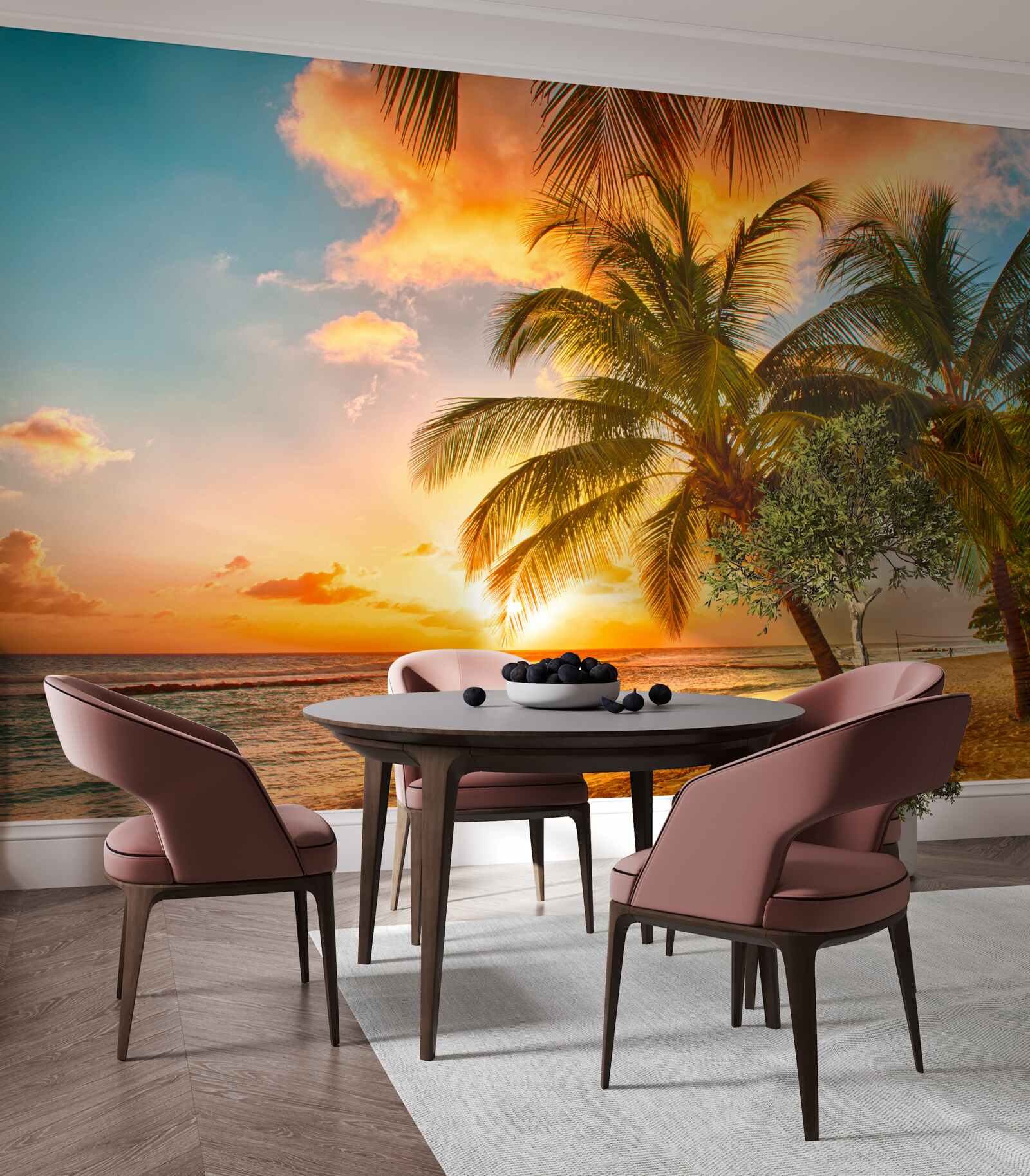 Fototapet apus de soare fermecător într-o zi de vară