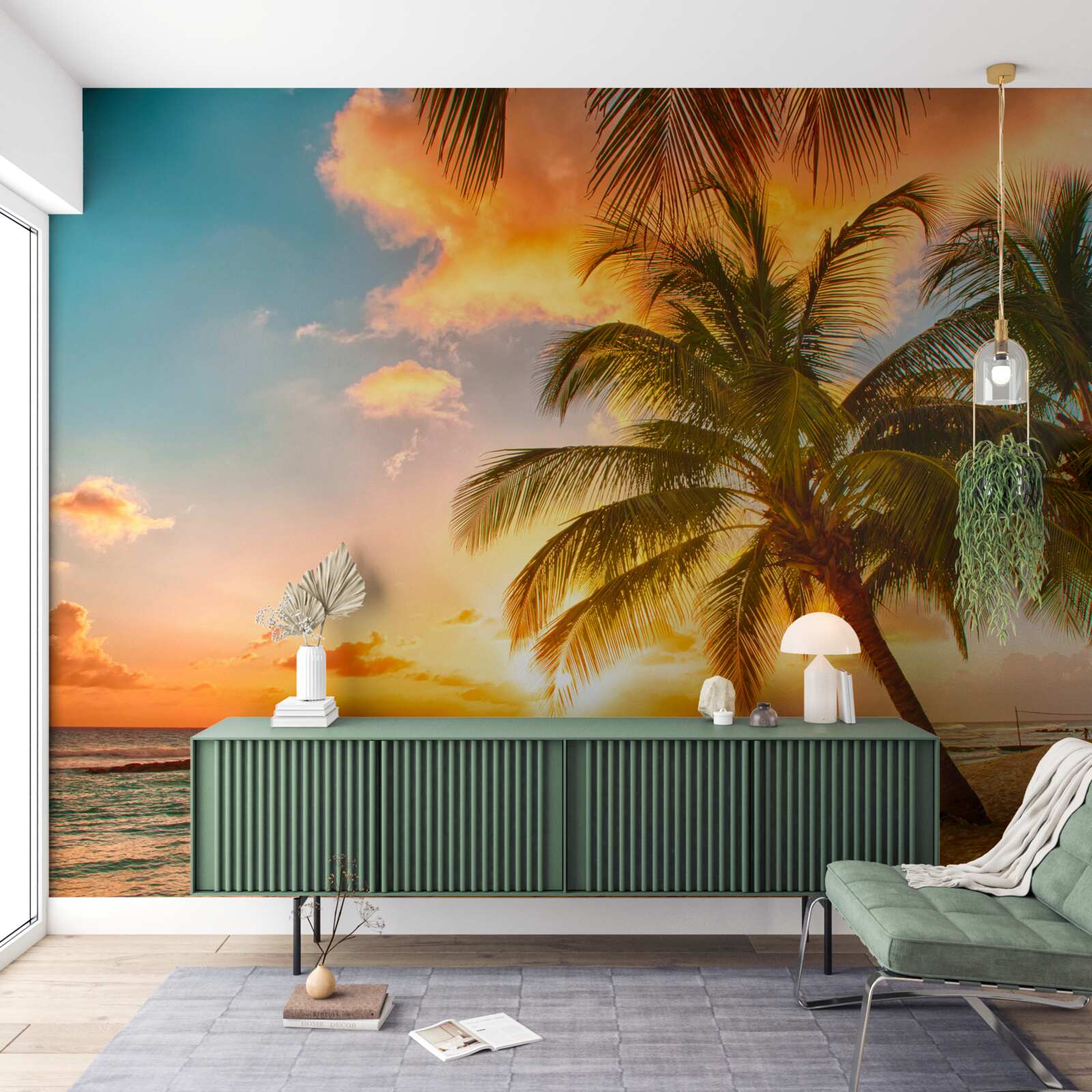 Fototapet apus de soare fermecător într-o zi de vară