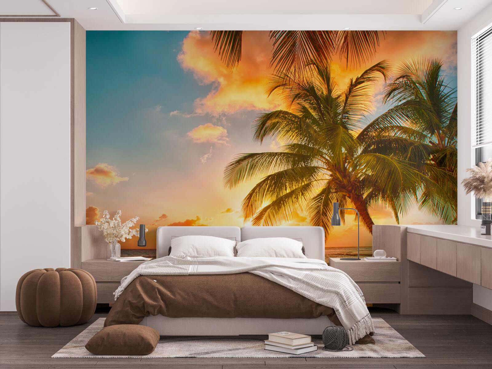 Fototapet apus de soare fermecător într-o zi de vară