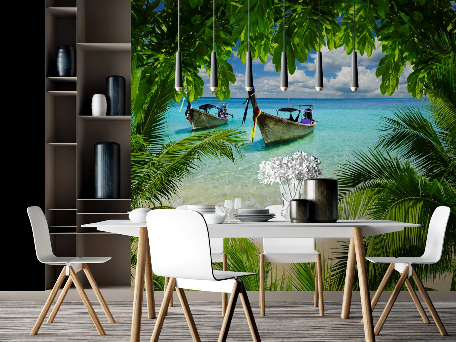 Fototapet nave în apropierea coastei