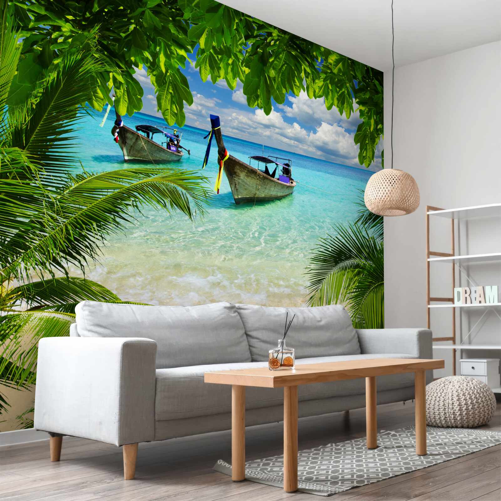 Fototapet nave în apropierea coastei