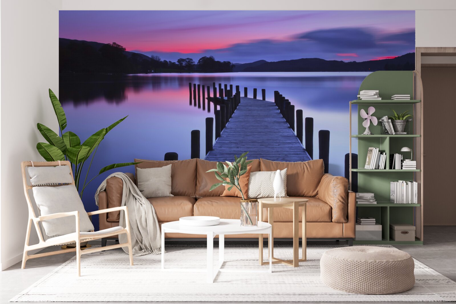 Fototapet Calea către pescărie la iaz