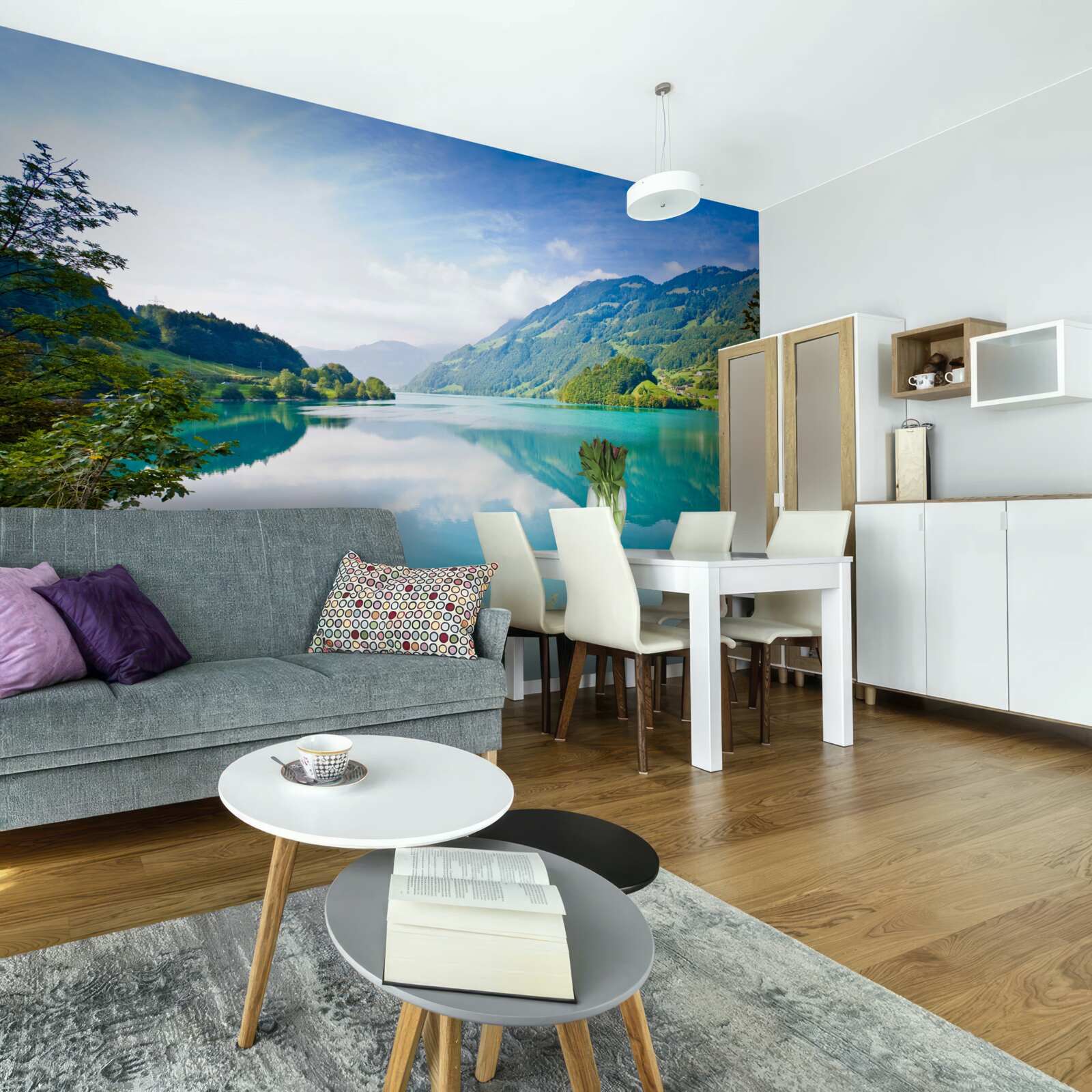 Fototapet lacuri cu ape albastre de munte