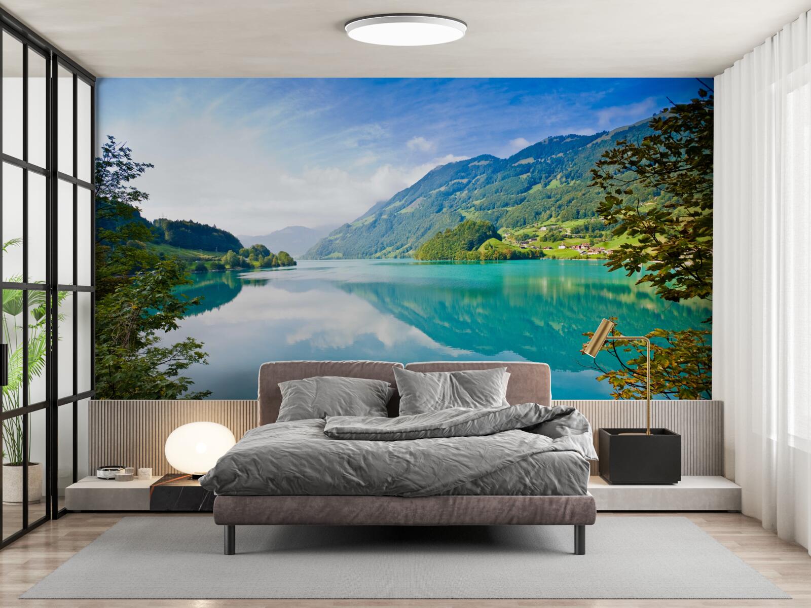 Fototapet lacuri cu ape albastre de munte