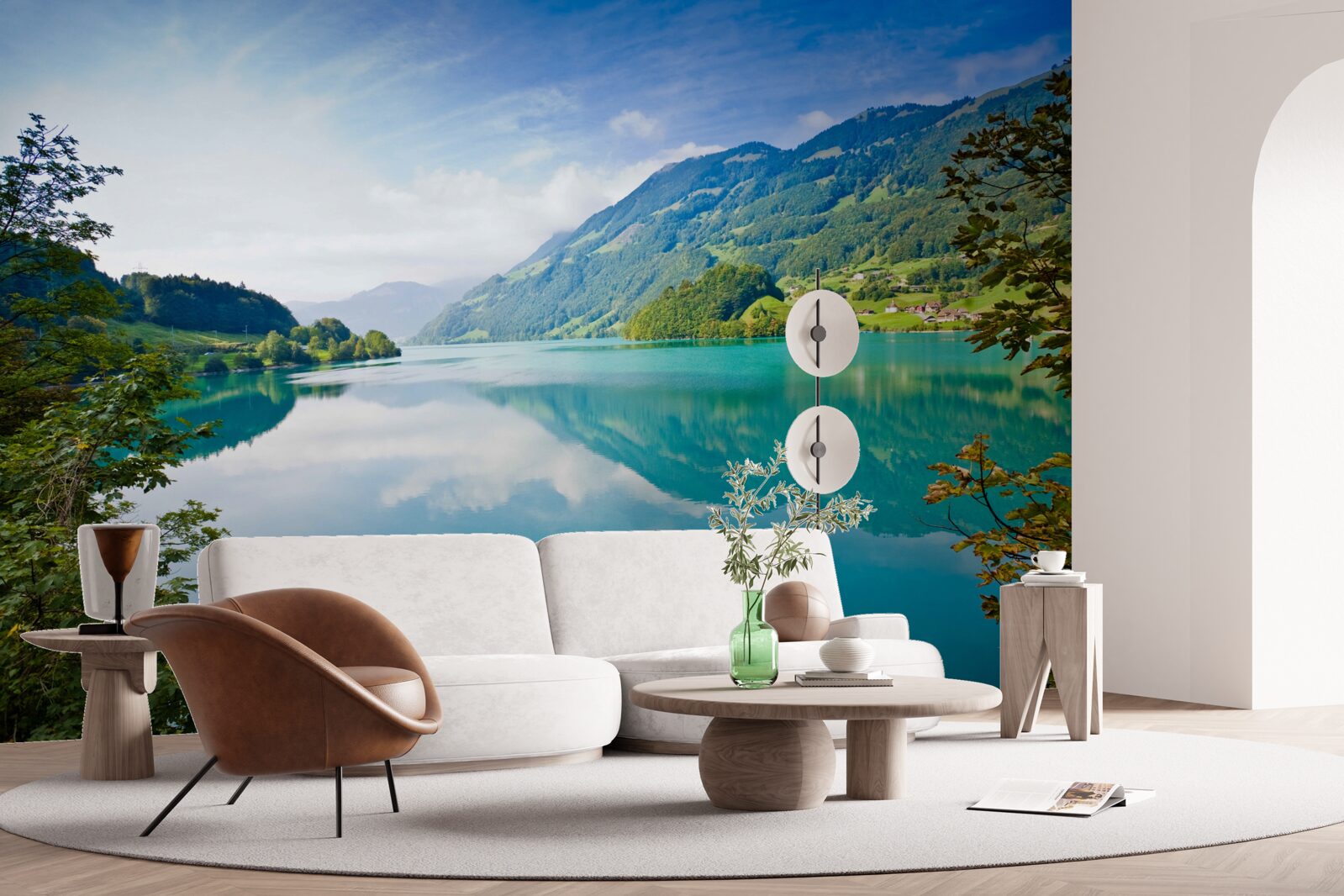 Fototapet lacuri cu ape albastre de munte