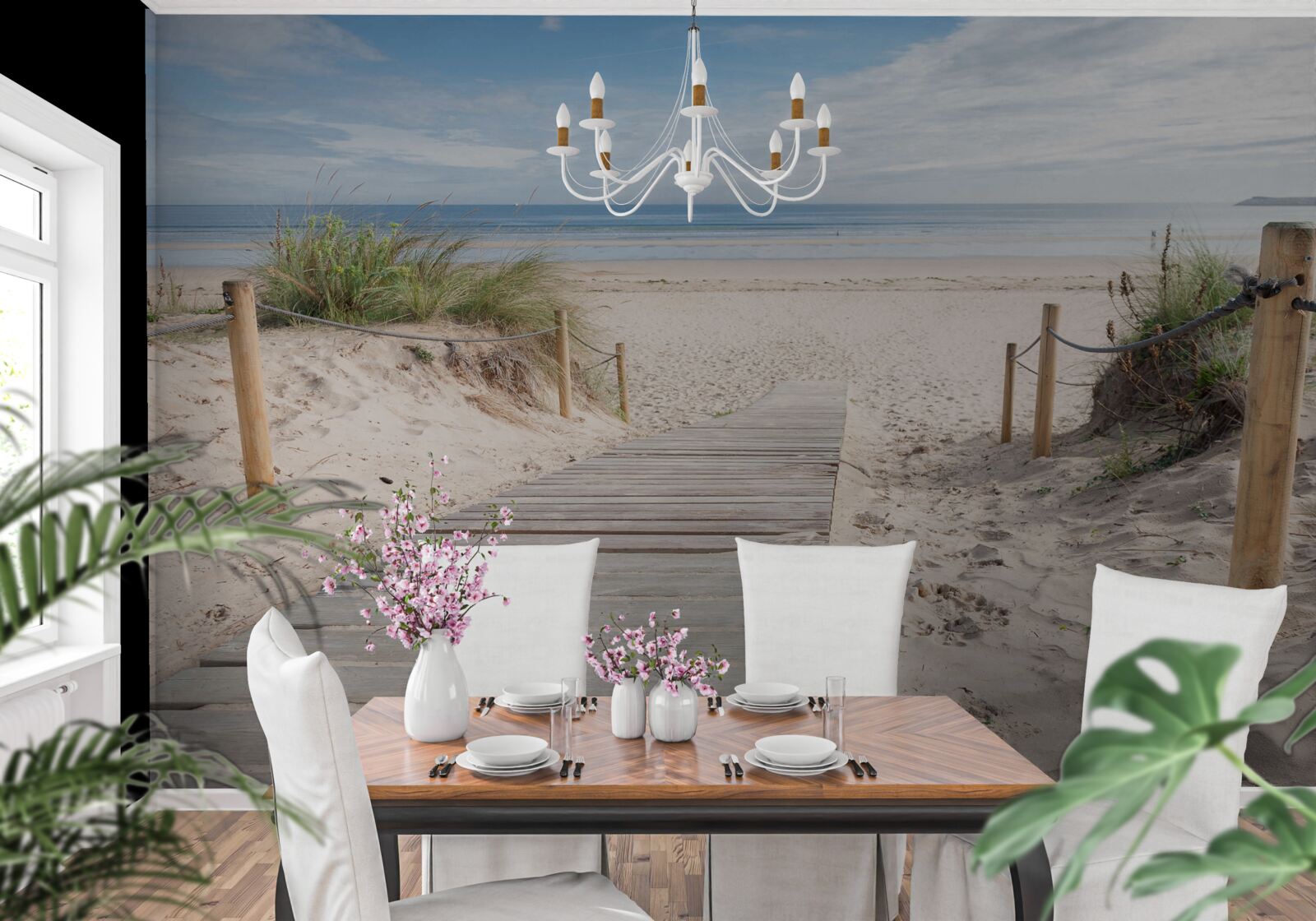 Fototapet Poteca de nisip care duce la ocean