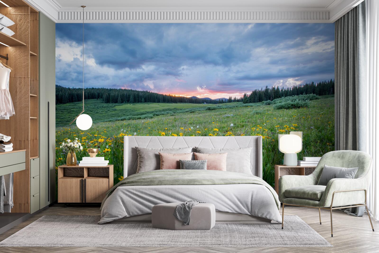 Fototapet plante de câmp pajiște