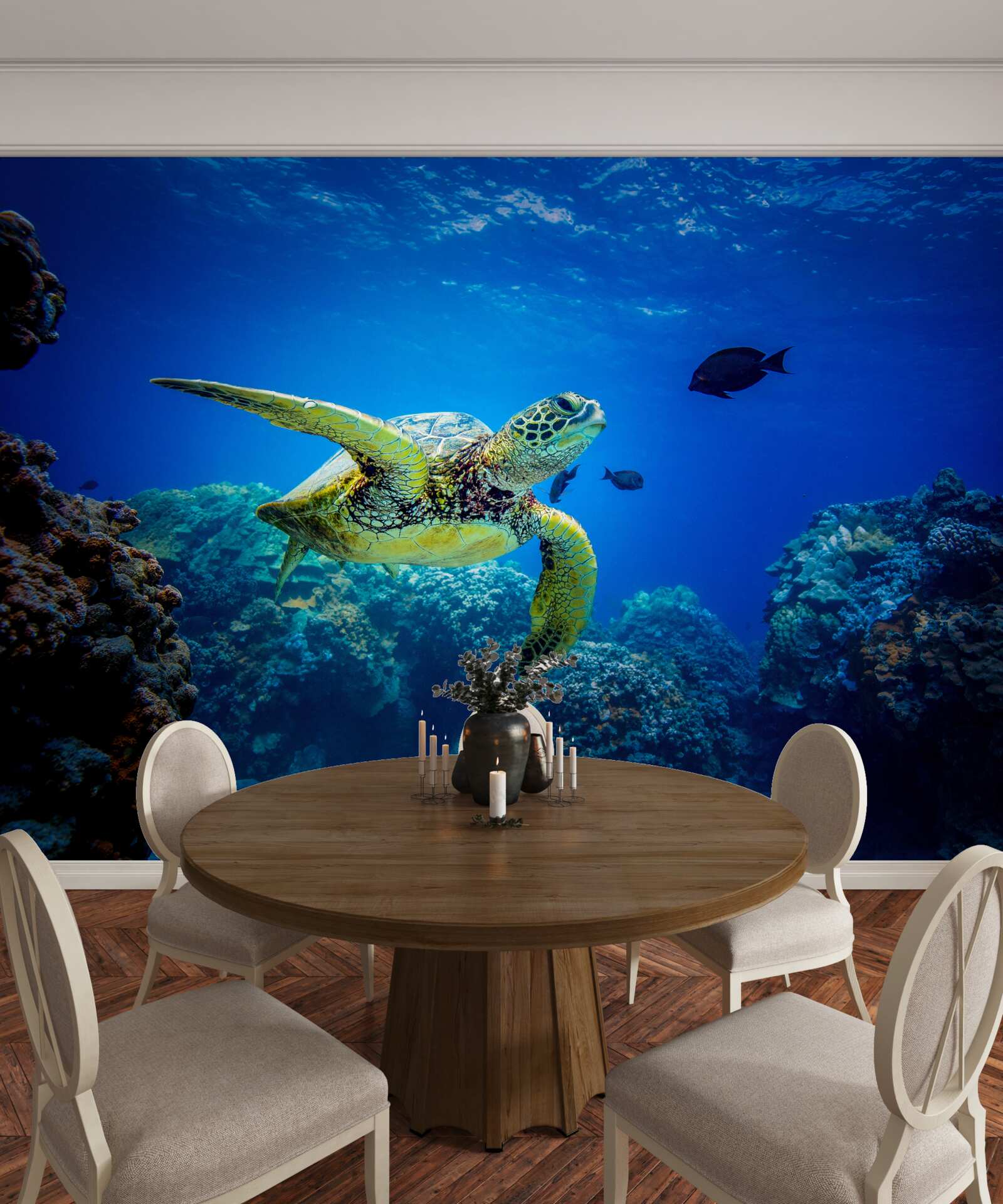 Fototapet Țestoasă în adâncurile albastre ale mării