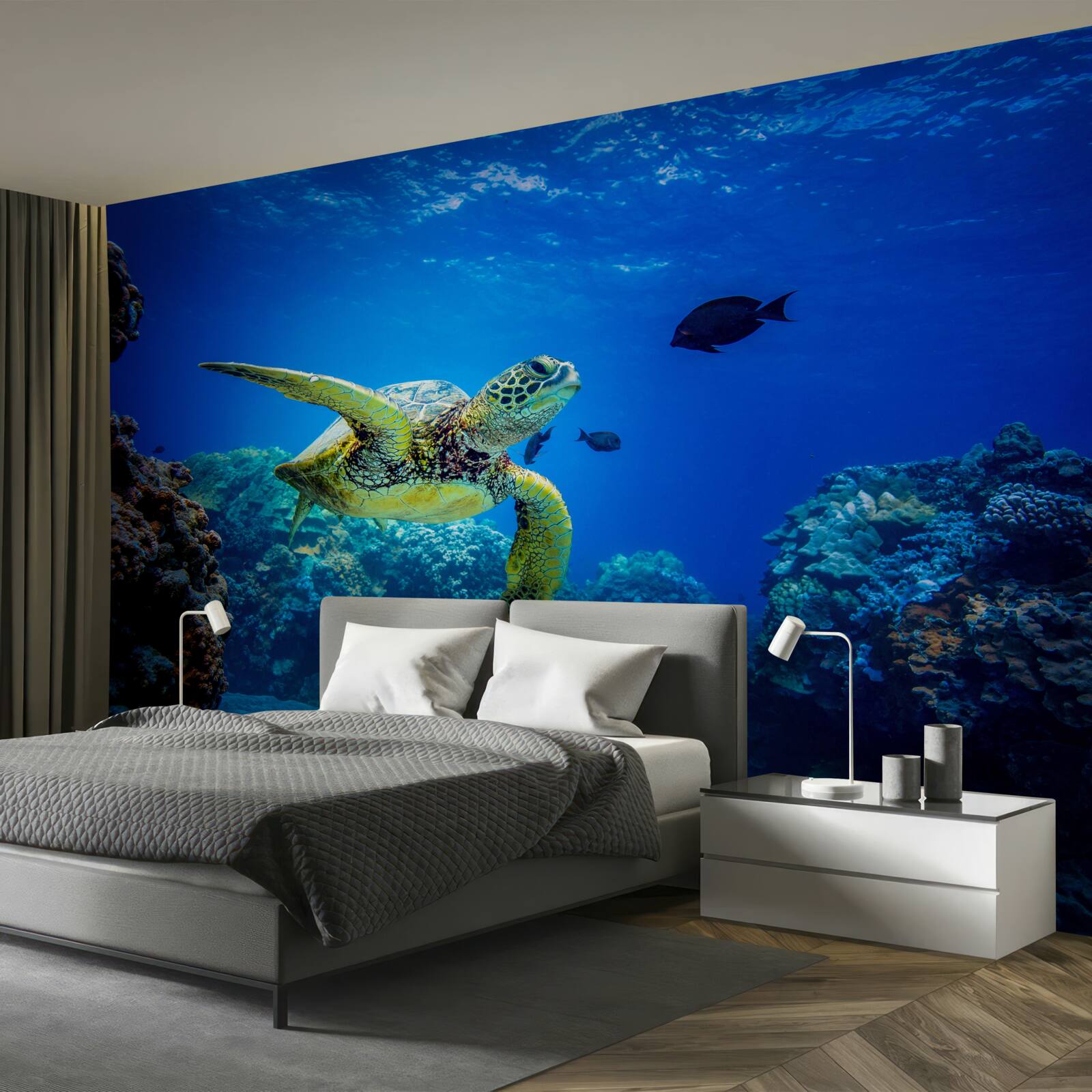 Fototapet Țestoasă în adâncurile albastre ale mării