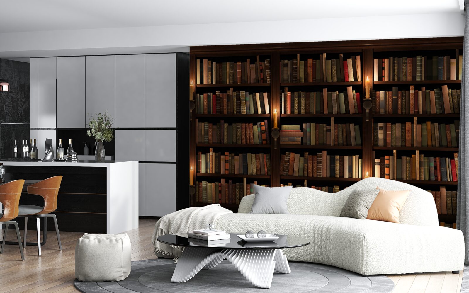 Fototapet bibliotecă istorică bogată