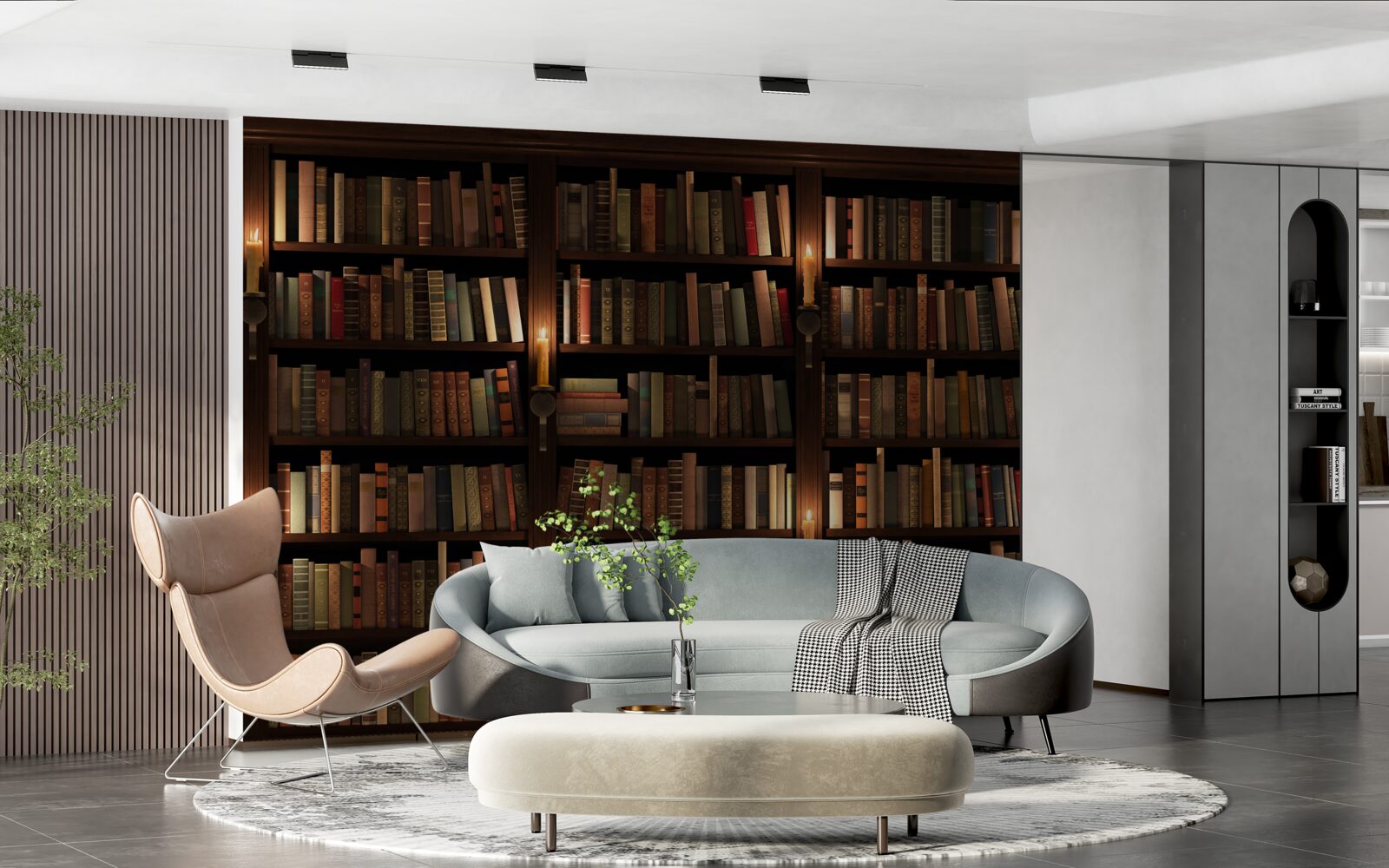 Fototapet bibliotecă istorică bogată