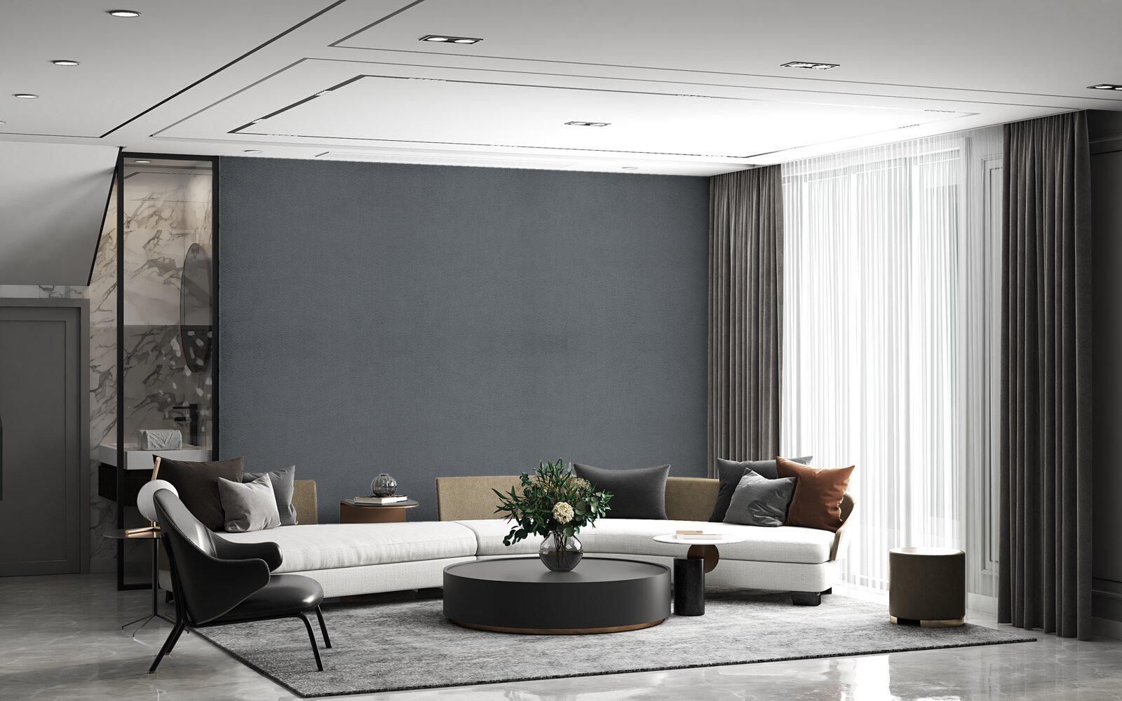 Fototapet dreptunghiuri gri închis