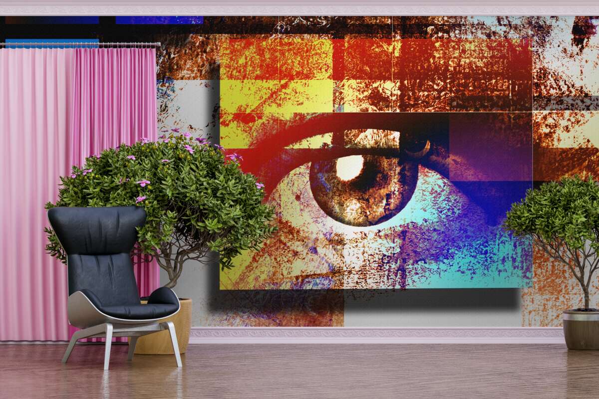 Fototapet un ochi într-o paletă multicoloră