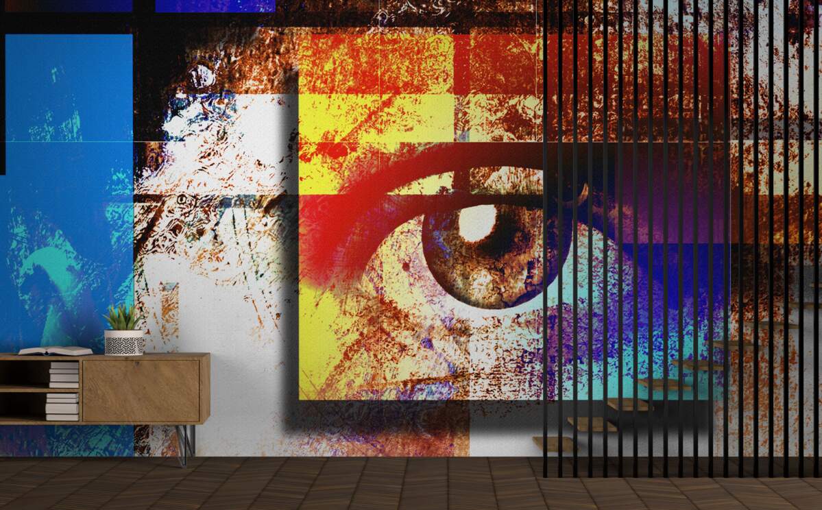 Fototapet un ochi într-o paletă multicoloră