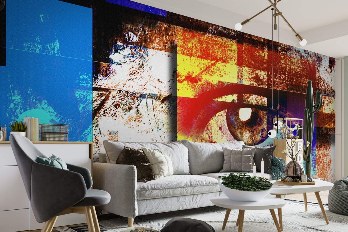 Fototapet un ochi într-o paletă multicoloră