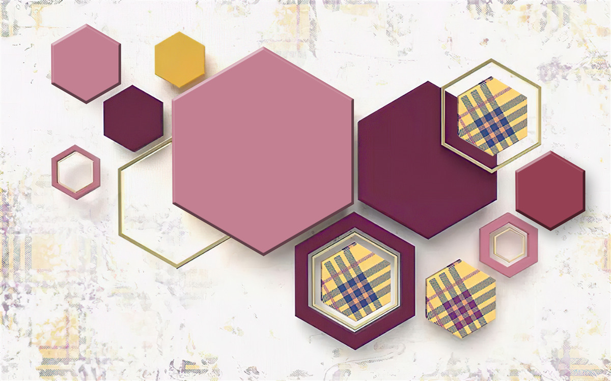 Fototapet forme pentagonale cu umplutură