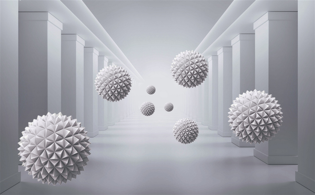 Fototapet gloanțele dispar într-un coridor fără sfârșit