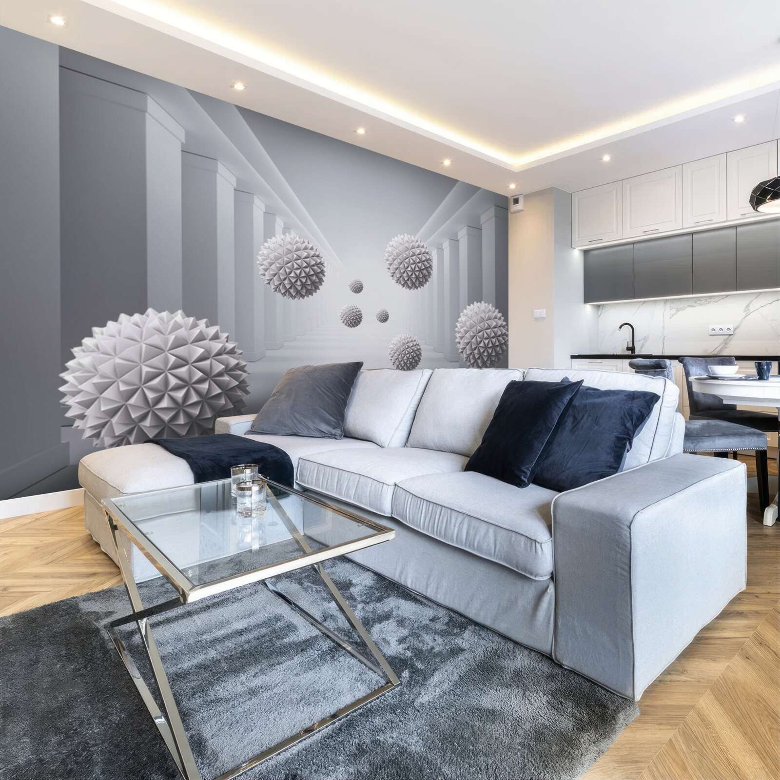 Fototapet gloanțele dispar într-un coridor fără sfârșit