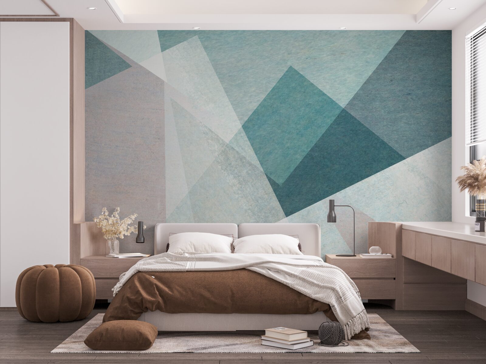 Fototapet vârfuri în nuanțe de albastru și roz