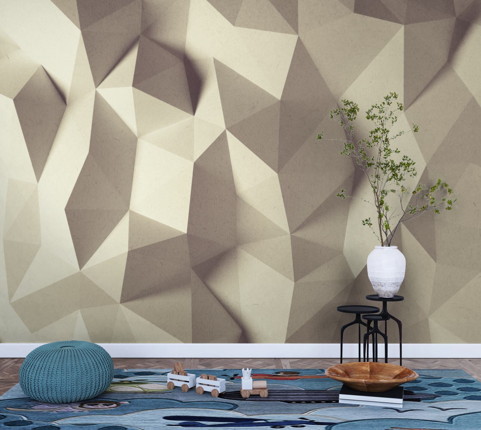 Fototapet textură de forme geometrice cu volum clar