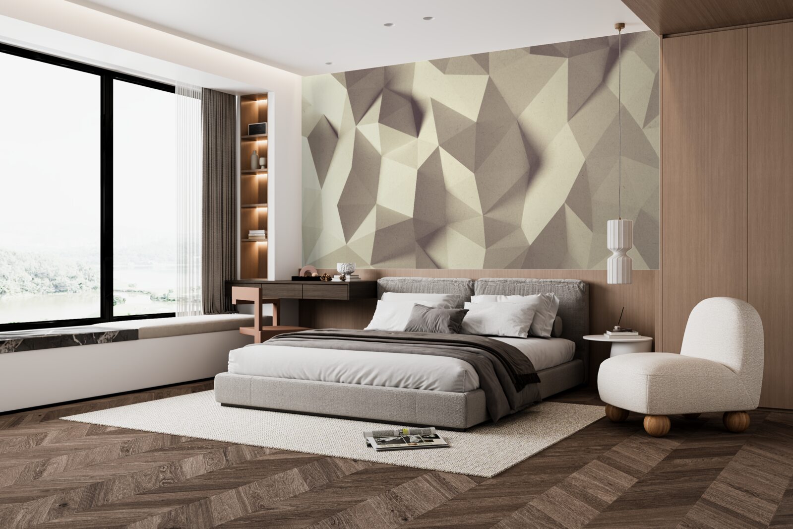 Fototapet textură de forme geometrice cu volum clar