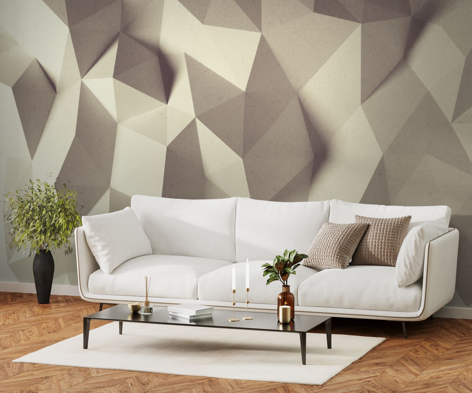 Fototapet textură de forme geometrice cu volum clar