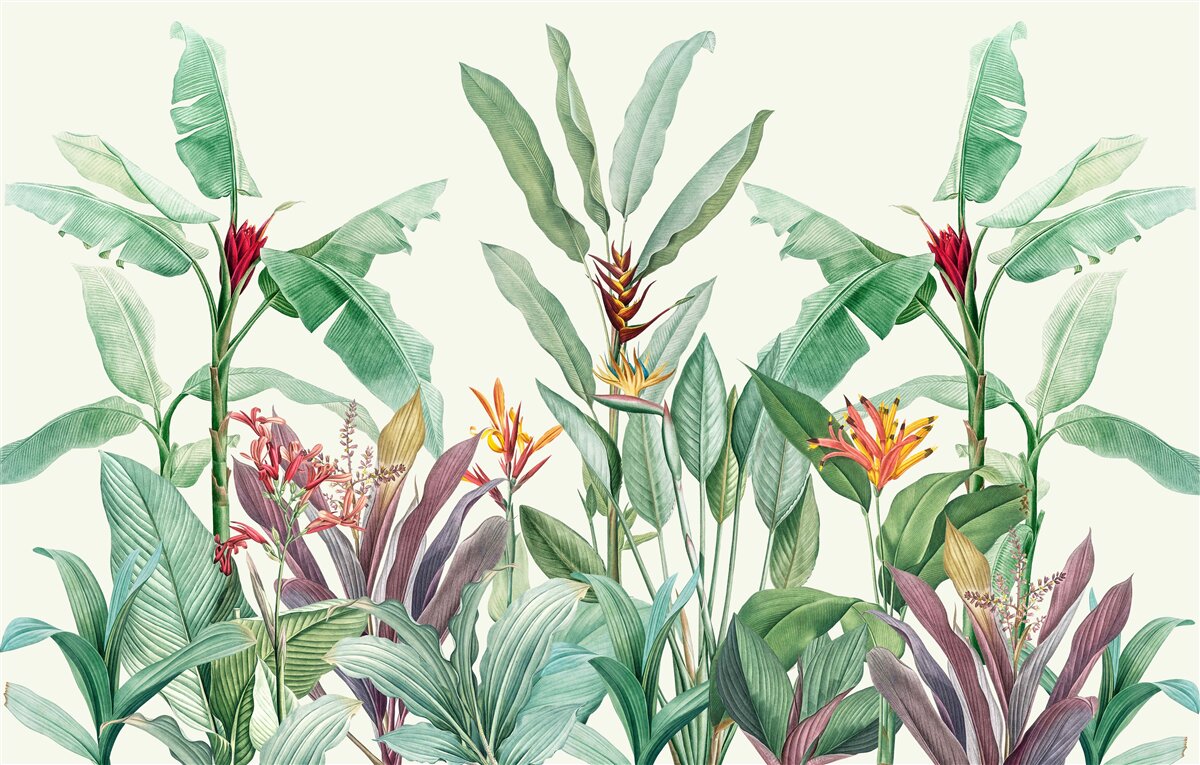 Fototapet frunze verzi tropicale