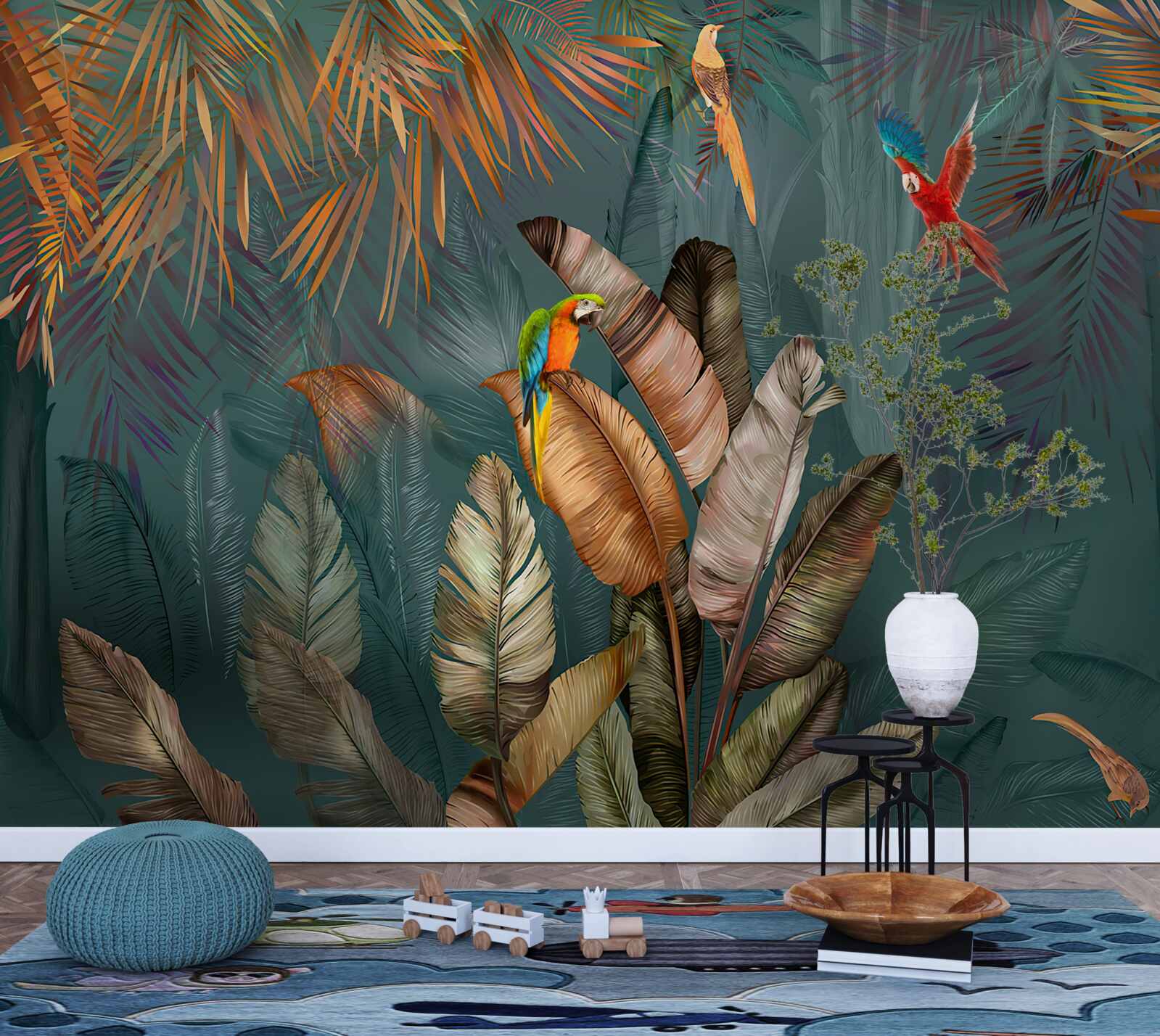 Fototapet întâlnirea a doi papagali