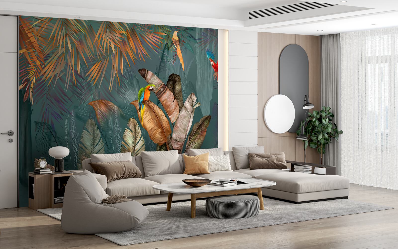 Fototapet întâlnirea a doi papagali