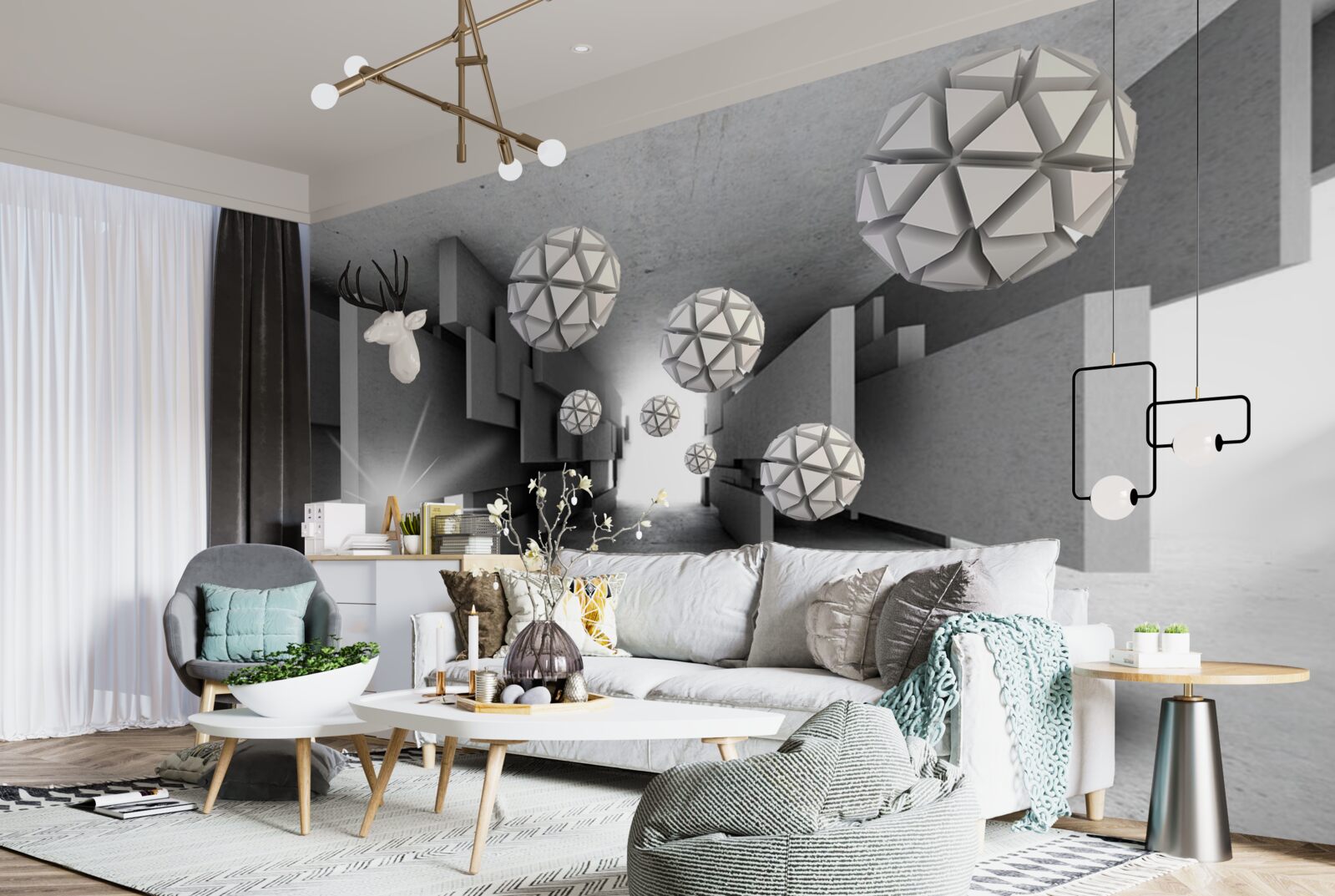 Fototapet compoziția de forme geometrice