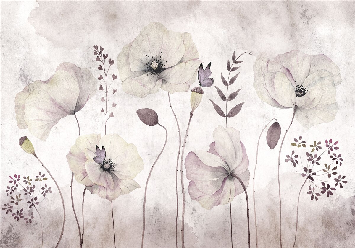 Fototapet maci moi pe tulpini grațioase