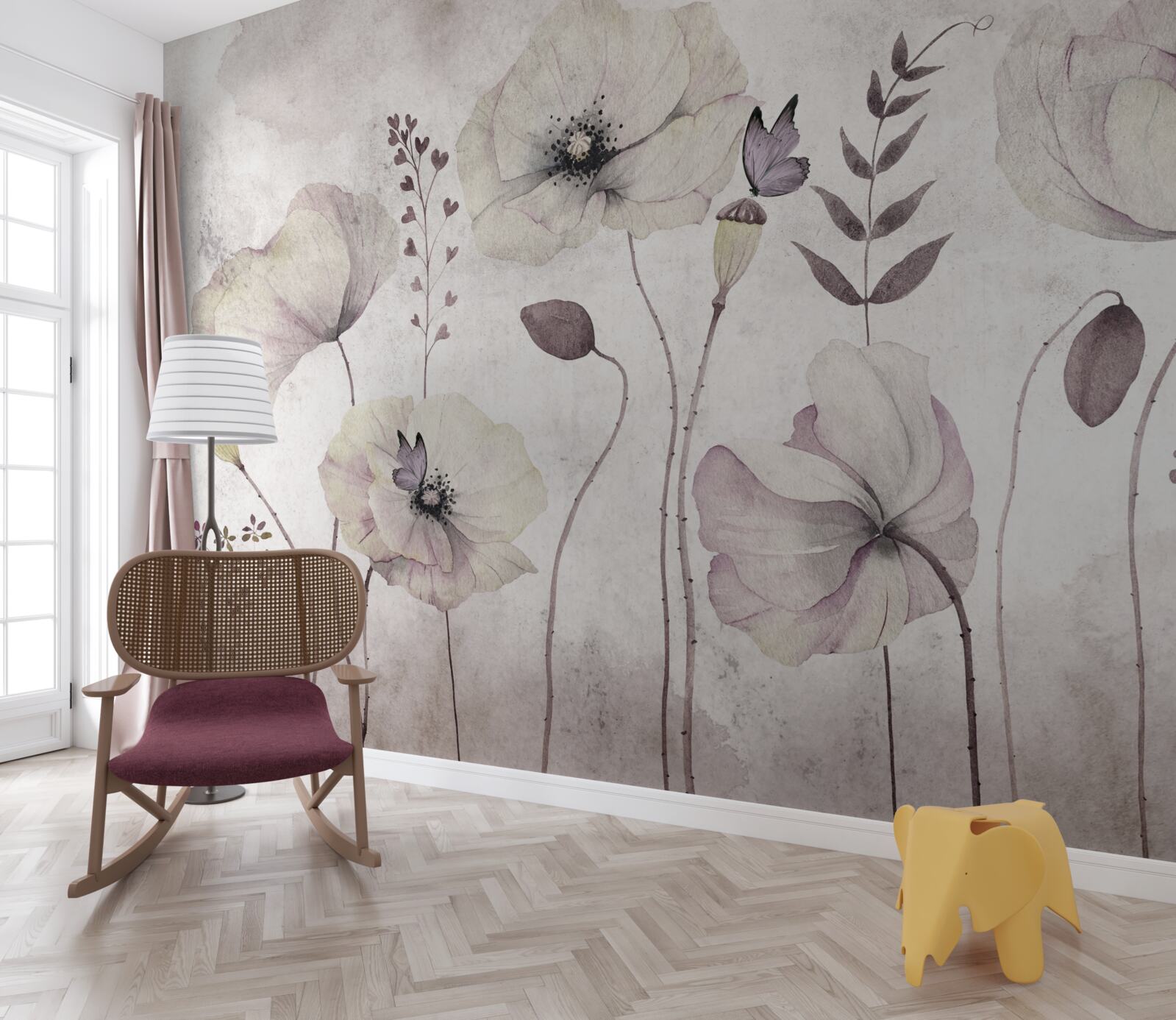 Fototapet maci moi pe tulpini grațioase