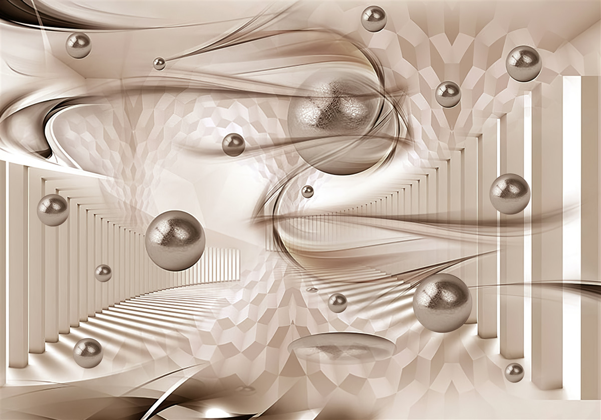 Fototapet mătase abstractă roz cu perle