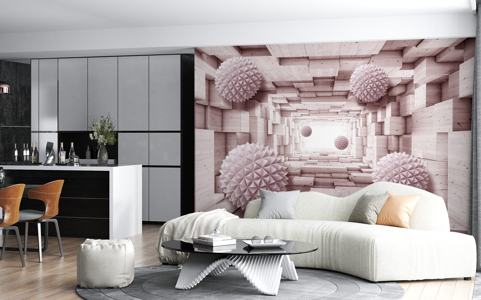 Fototapet bile geometrice care merg la infinit