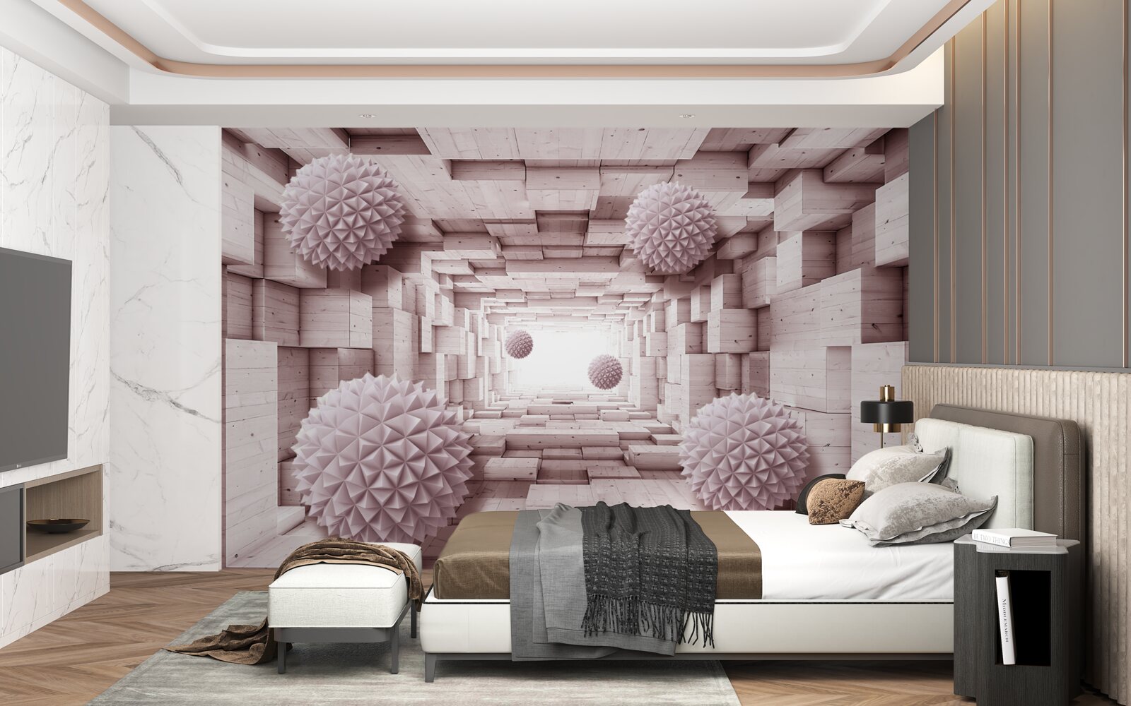 Fototapet bile geometrice care merg la infinit