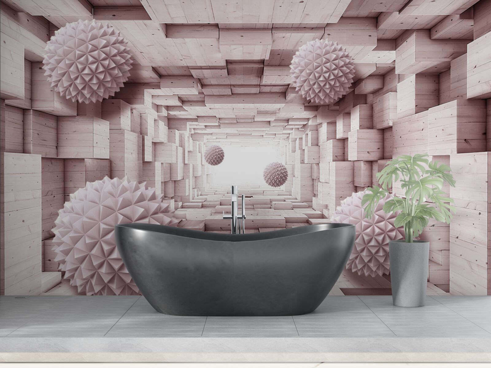 Fototapet bile geometrice care merg la infinit