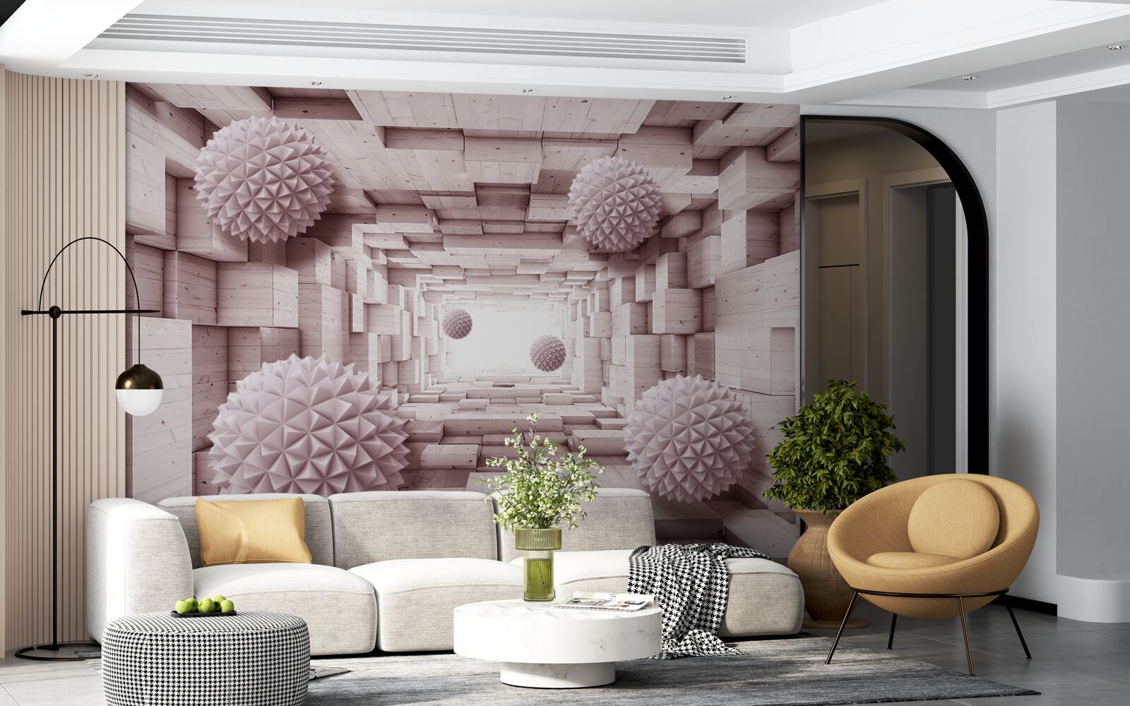 Fototapet bile geometrice care merg la infinit